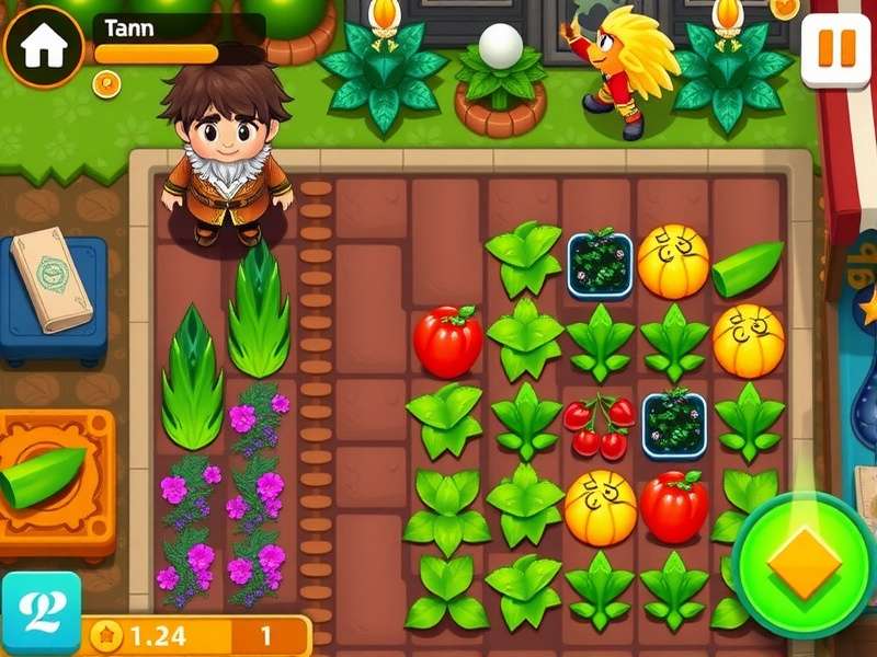 Farm Heroes Champion gameplay screenshot showing colorful crops and characters